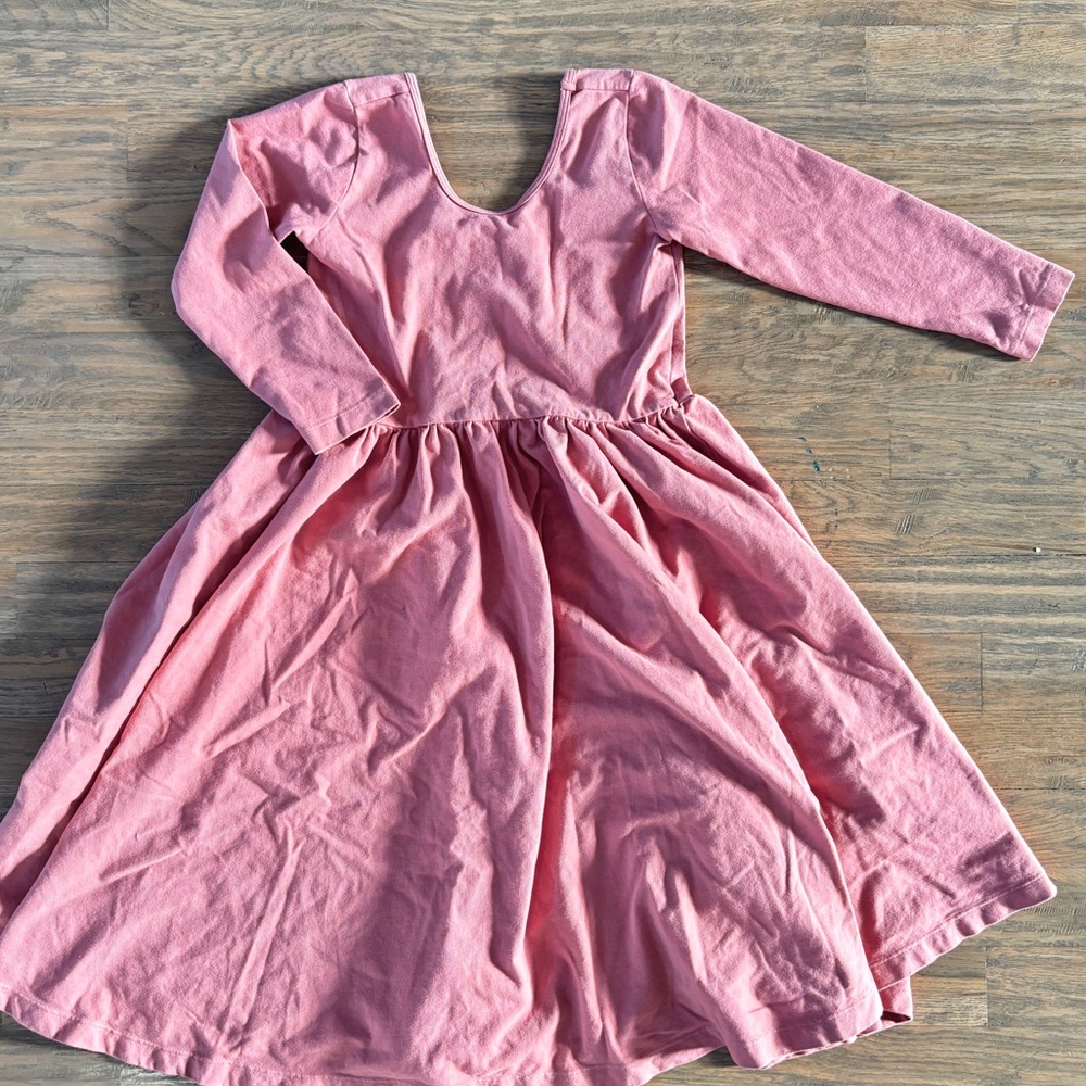 Adorable Pink Long Sleeve Kids Dress